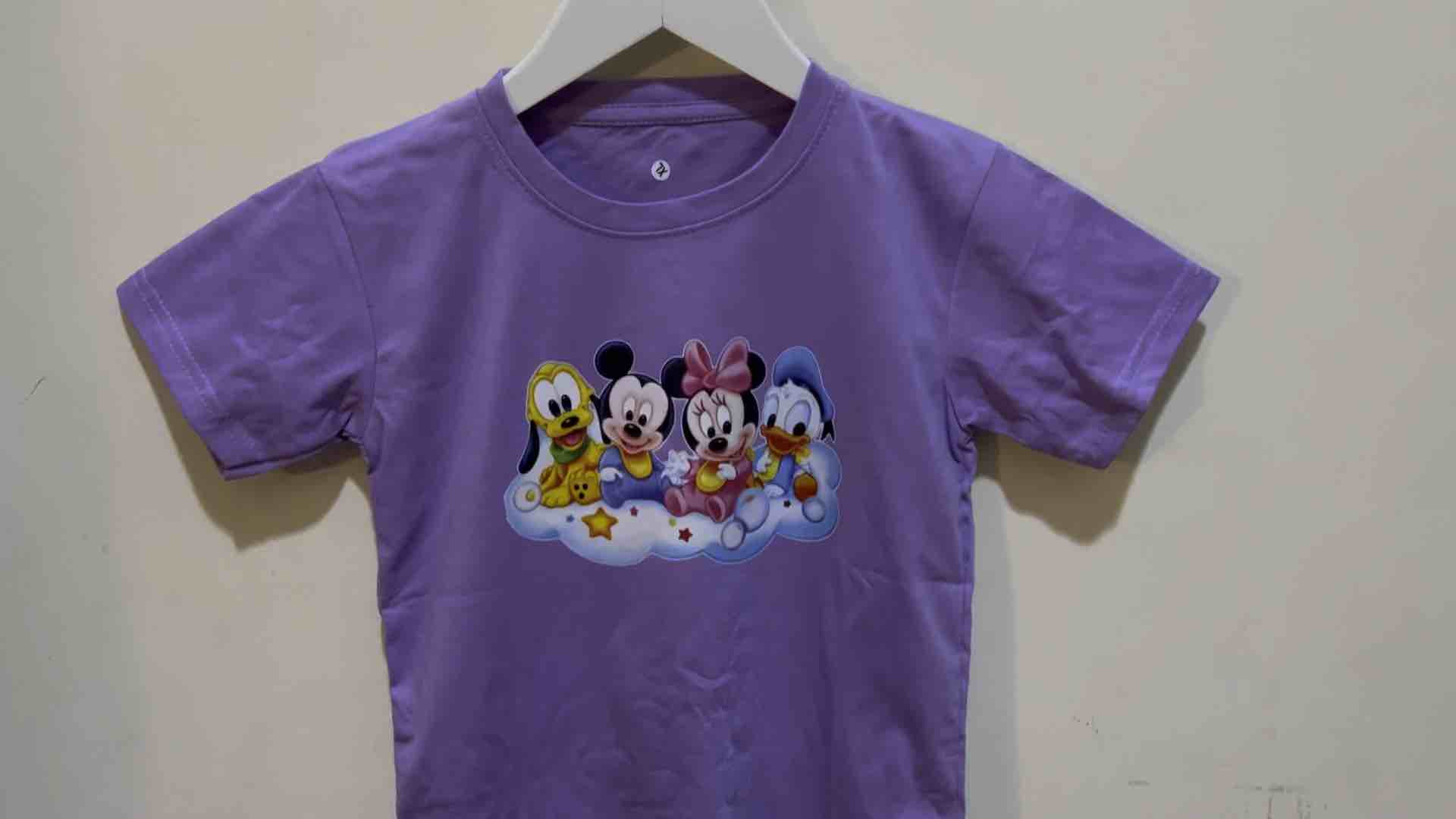 Tshirt kids kaos atasan oblong sablon karakter DISNIE anak perempuan usia 1-12tahun