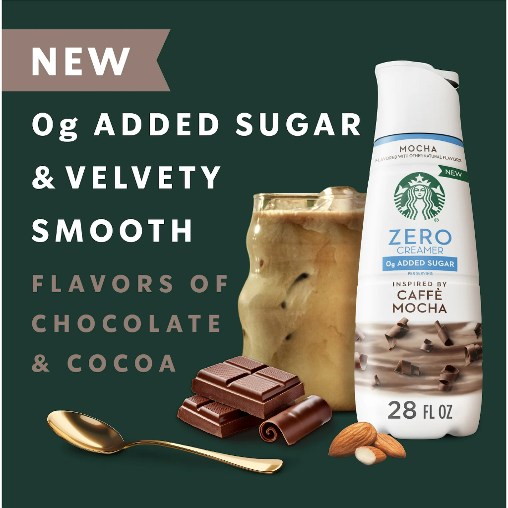 KEM SỮA LỎNG Caffe Mocha KHÔNG ĐƯỜNG Starbucks Zero Sugar Chocolate Coffee Creamer, 828ml (28oz) - SẢN PHẨM RẤT ĐƯỢC ƯA CHUỘNG TRÊN THỊ TRƯỜNG KHÁCH YÊU TRẢI NGHIỆM THỬ NHÉ SẢN PHẨM TỐT, MONG ĐƯỢC ỦNG HỘ VÀ ĐÁNH GIÁ