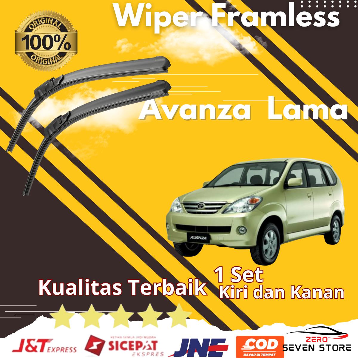 (bisa COD) Wiper Mobil Toyota Avanza 2003 - 2011 Frameless 1 Set Kiri dan Kanan Tanpa Rangka Besi Blade Kaca Karet Kendaraan Motorcycle Harga 50,000 rupiah*Gratis Ongkir