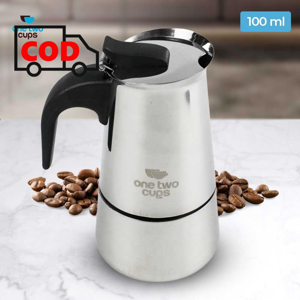 Espresso Maker Moka Pot Teko Coffe Stainless Steel Anti Karat Stovetop Filter Kopi Coffee Praktis