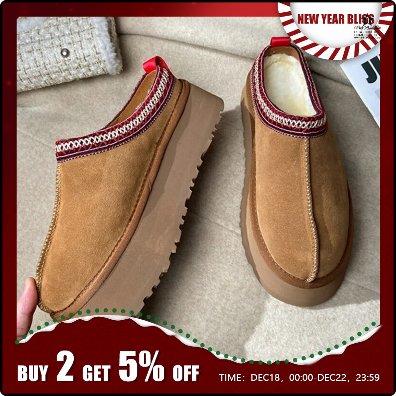 [Tmft53] mùa đông Retro frauen schnee ấm áp plüsch wildleder leder faul Loafer Stiefel frau dmen nữ 