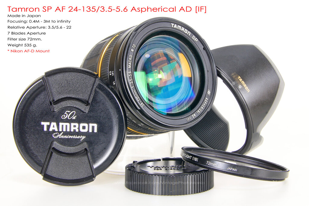 Tamron SP AF 24-135/3.5-5.6 Aspherical AD[IF] สำหรับ Nikon DSLR ราคา 4,600 บาท*ส่งฟรี