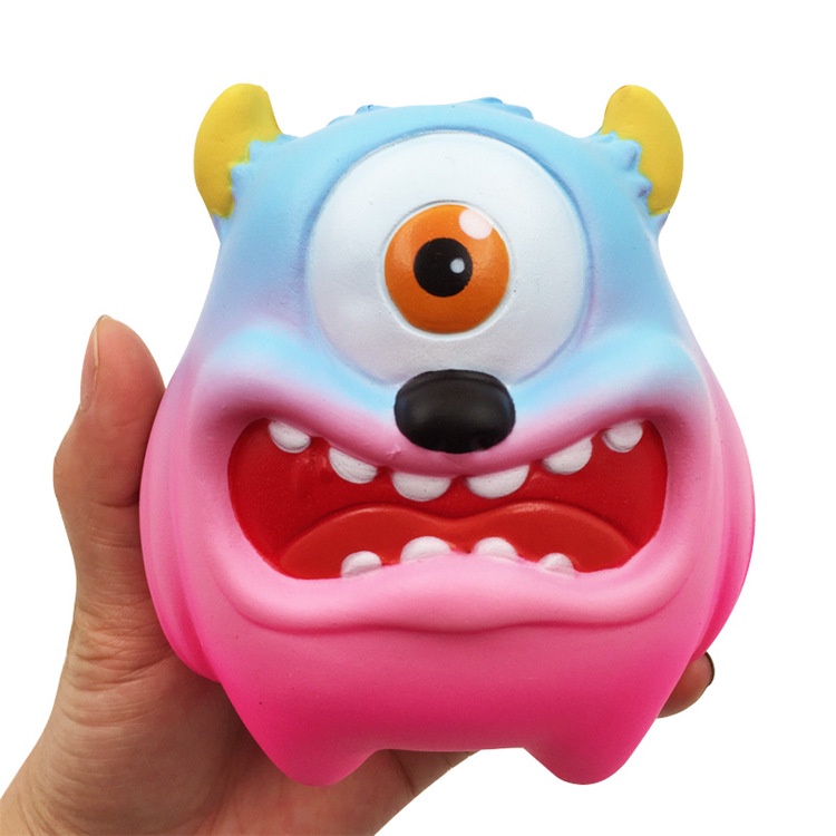 Squishy Lớn JUMBO Hình Miệng Rộng Nhe Răng màu hồng đồ chơi xốp giảm stress hình mềm mịn dễ thương đàn hồi cho bé - MSP636229