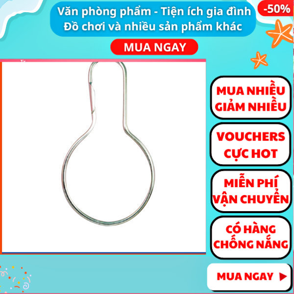Móc kim loại treo rèm đa dụng chịu lực chắc chắn, treo rèm cửa sổ kim loại hình bầu siêu chắc tiện dụng, móc treo rèm cửa sổ bằng kim loại bền cứng siêu tiện lợi giá rẻ – Aplusmart