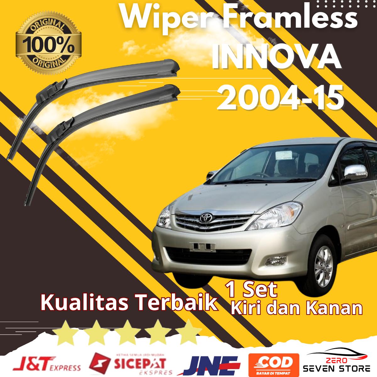 (bisa COD) Wiper Mobil Toyota Kijang Innova Lama 2004 - 2015 Frameless 1 Set Kiri dan Kanan Tanpa Rangka Besi Harga 50,000 rupiah*Gratis Ongkir