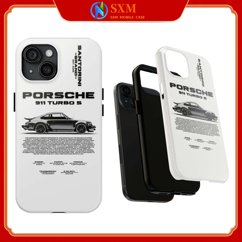 iPhone16 Promax PORSCHE car model 2-in-1 film double-layer protective case is suitable for iPhone16/15/13P/12/11/XS/XR/XSMAX