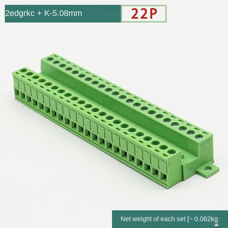 [2EDGRKC-5.08] Đầu Nối Dây Không Hàn 22P - Ổ Cắm Khóa Bảng Zhixing | 2-24P 5.08mm 300V 10A | Tự Động Hóa & Điện Tử