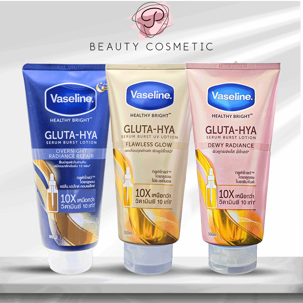 Kem dưỡng thể vaseline gluta-hya ngày đêm dưỡng da trắng sáng mịn - 330ml