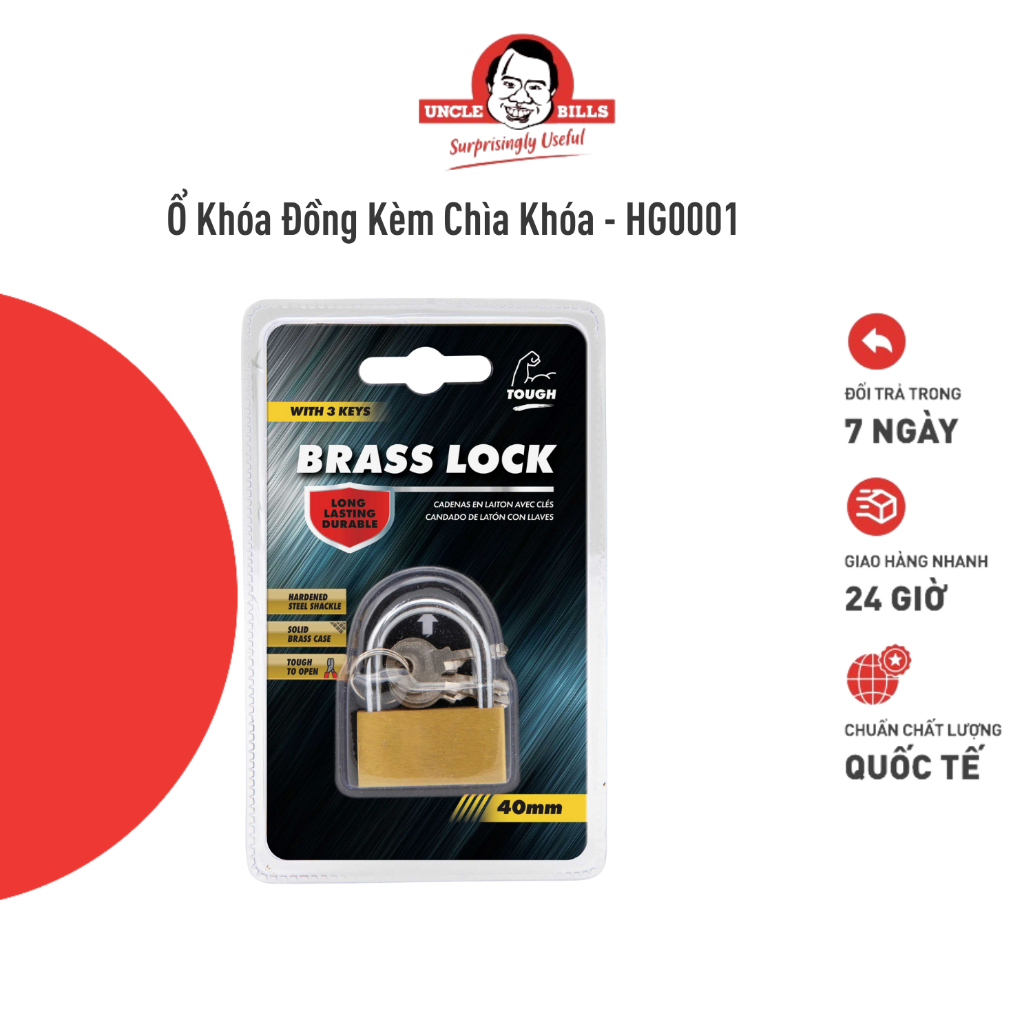 Khóa đồng ubl hg0001 40mm