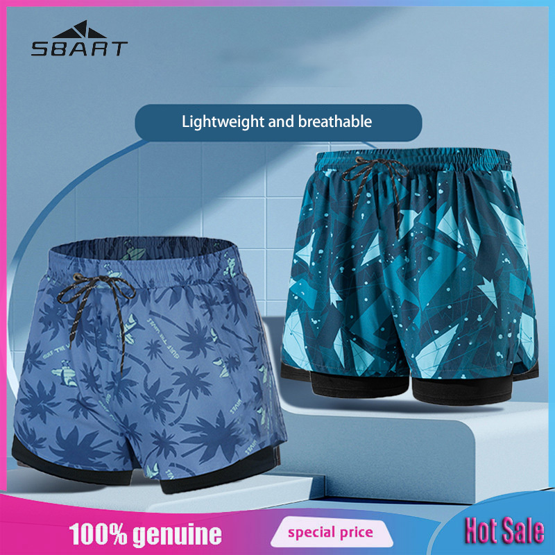 Sbart Quần bơi nam suối nước nóng Quần bơi lỏng hai lớp quần bơi quần đi biển
