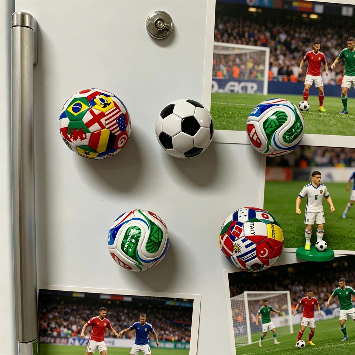 2026 World Cup Creative Football Refrigerator Magnet Creative Three-dimensional Decorative Magnet Ornaments ราคา 93 บาท*ส่งฟรี