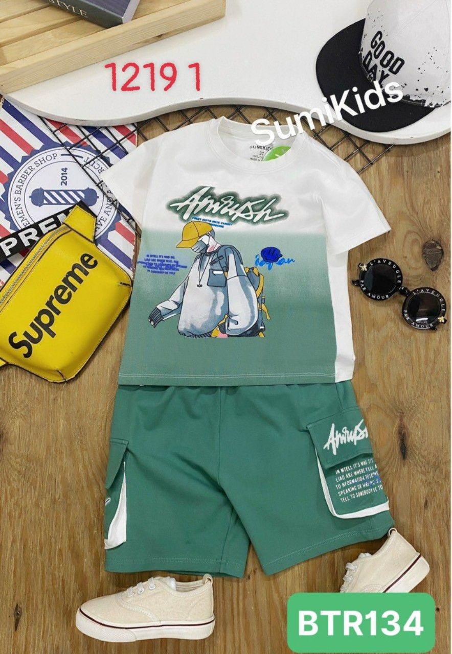 Sumikids. Bộ bé trai túi hộp in hình 8kg - 55kg