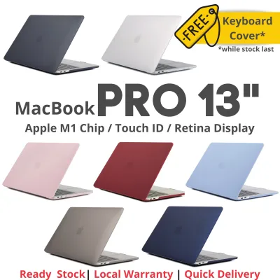 New MacBook Pro 13 inch Case Protector M1 Chip 2020 / 2019 / 2018 Matte Hard Cover Protective Shell (Touch Bar A2289 / A2251 / A2338 / A1706 / A1989 / A2159 & Without Touch Bar A1708) Free Keyboard Cover