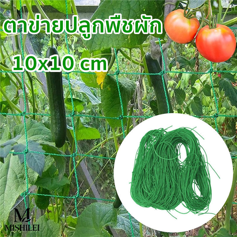 MISHILEI พร้อมแล้ว ตาข่ายปลูกพืชผัก อวนปลูกผัก ค้างปลูกผัก ตาข่ายสำหรับพืชไม้เลื้อย คุณภาพดี เน็ตตาข่ายสี่มุม ราคา 29 บาท*ส่งฟรี
