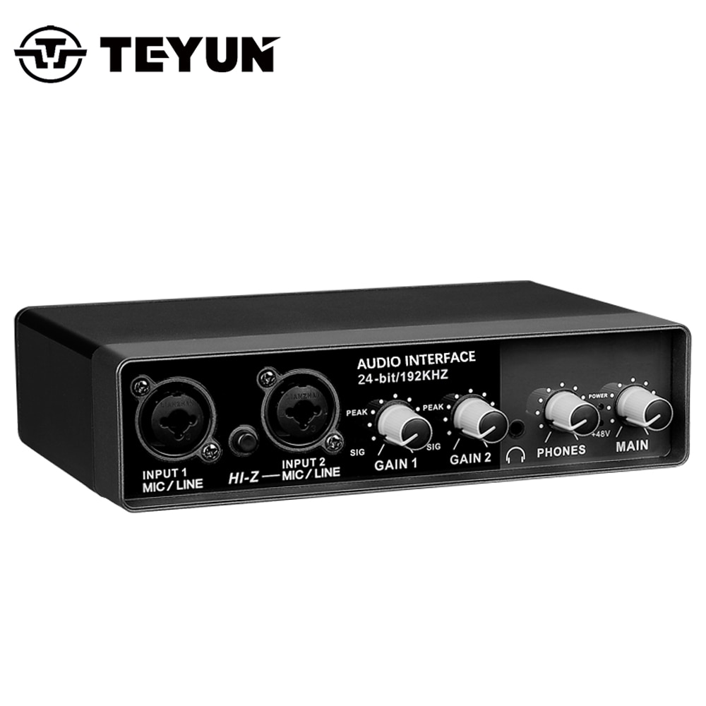 Teyun Q-24 Q-22 Q-12 Chuyên Nghiệp Card Âm Thanh Bộ trộn âm thanh Kênh Giám Sát Guitar Điện Sống Ghi