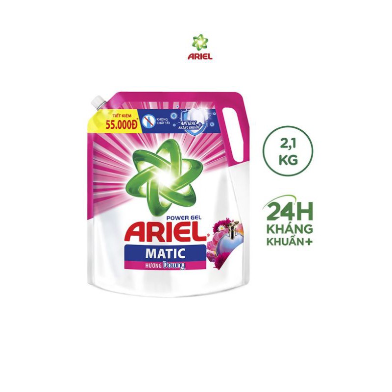 Nước giặt Ariel kháng khuẩn hương Downy 2,15Kg
