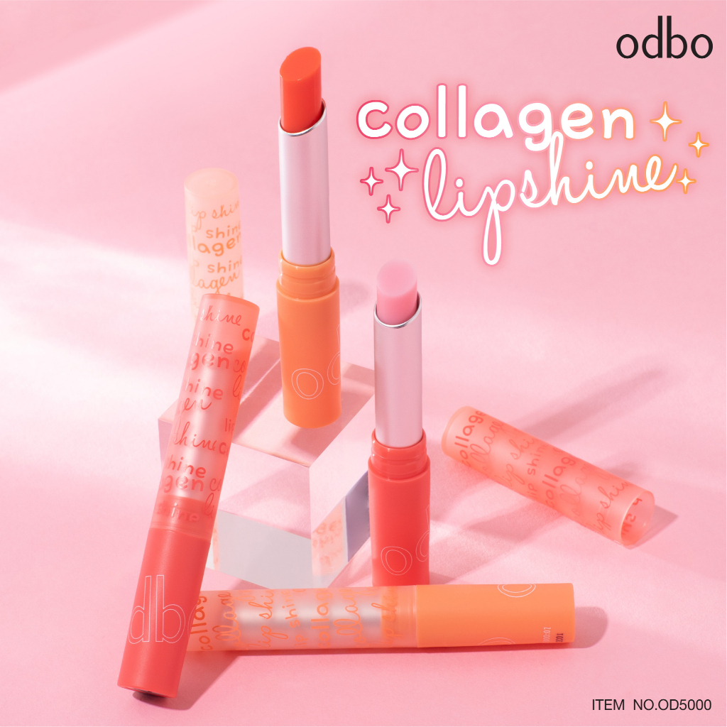 Son dưỡng môi Odbo Collagen Lip Shine có màu cho đôi môi hồng hào căng mọng OD5000