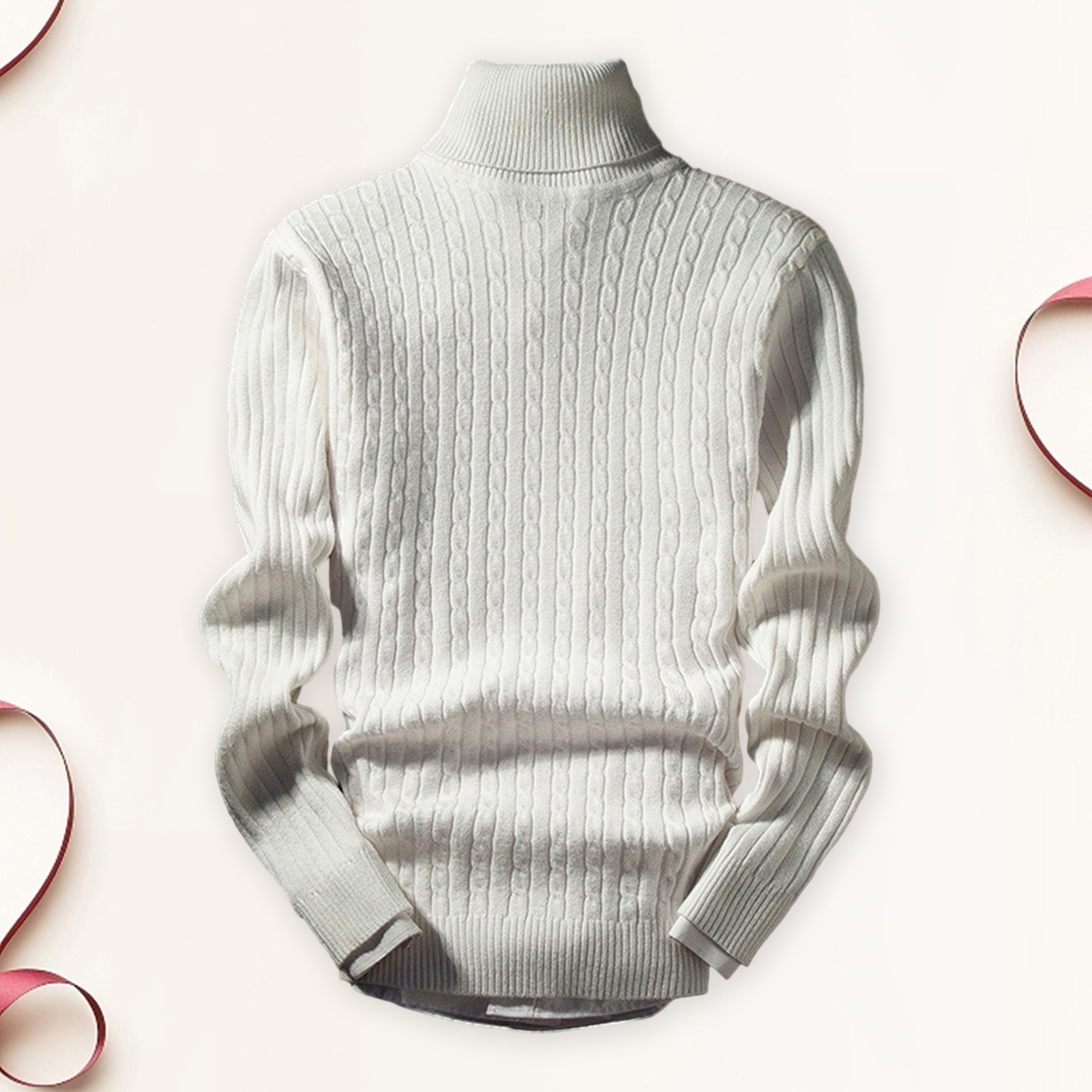 SR ® Herren-Langarmpullover, elastischer Pullover, gemütlicher Herren-Pullover mit hohem Kragen, weicher, warmer Strick für Herbst und Winter, kleiner als 617_voghion.com