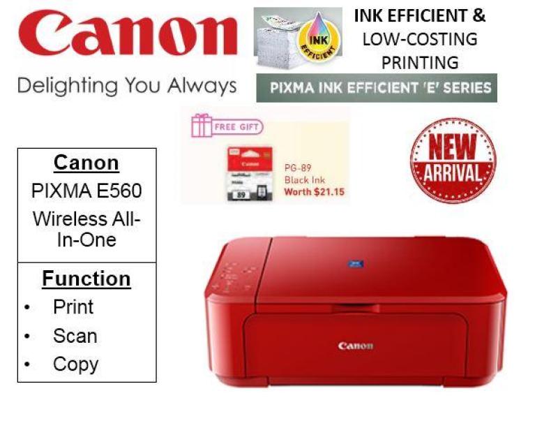 Canon PIXMA E560 Printer ** Free PG-89 Black Ink Worth $21.15 Till 24th Feb 2019 ** E 560 Singapore