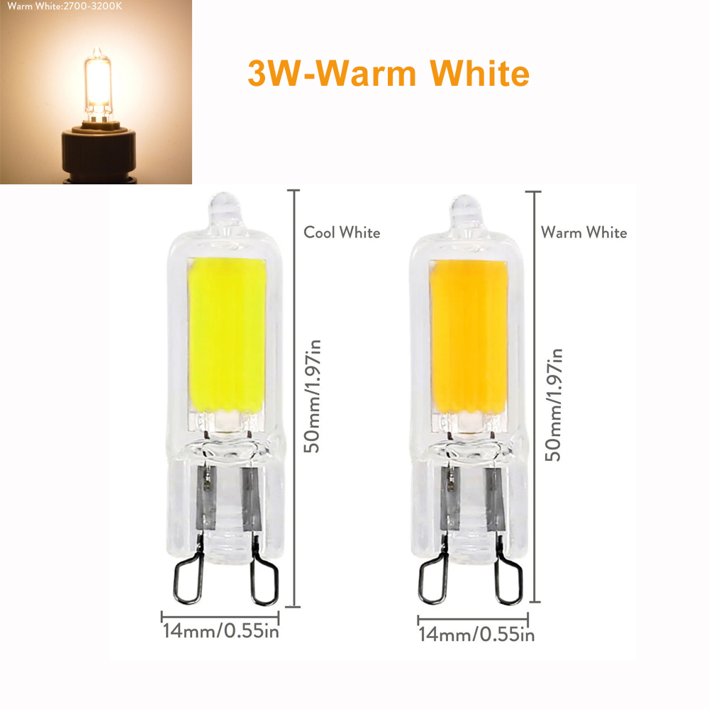 Mini g9 dẫn bóng đèn cob ac220v 110v đèn nguồn 3w 5w ánh sáng đèn chùm cố định ac 220v cơ thể nhà mà