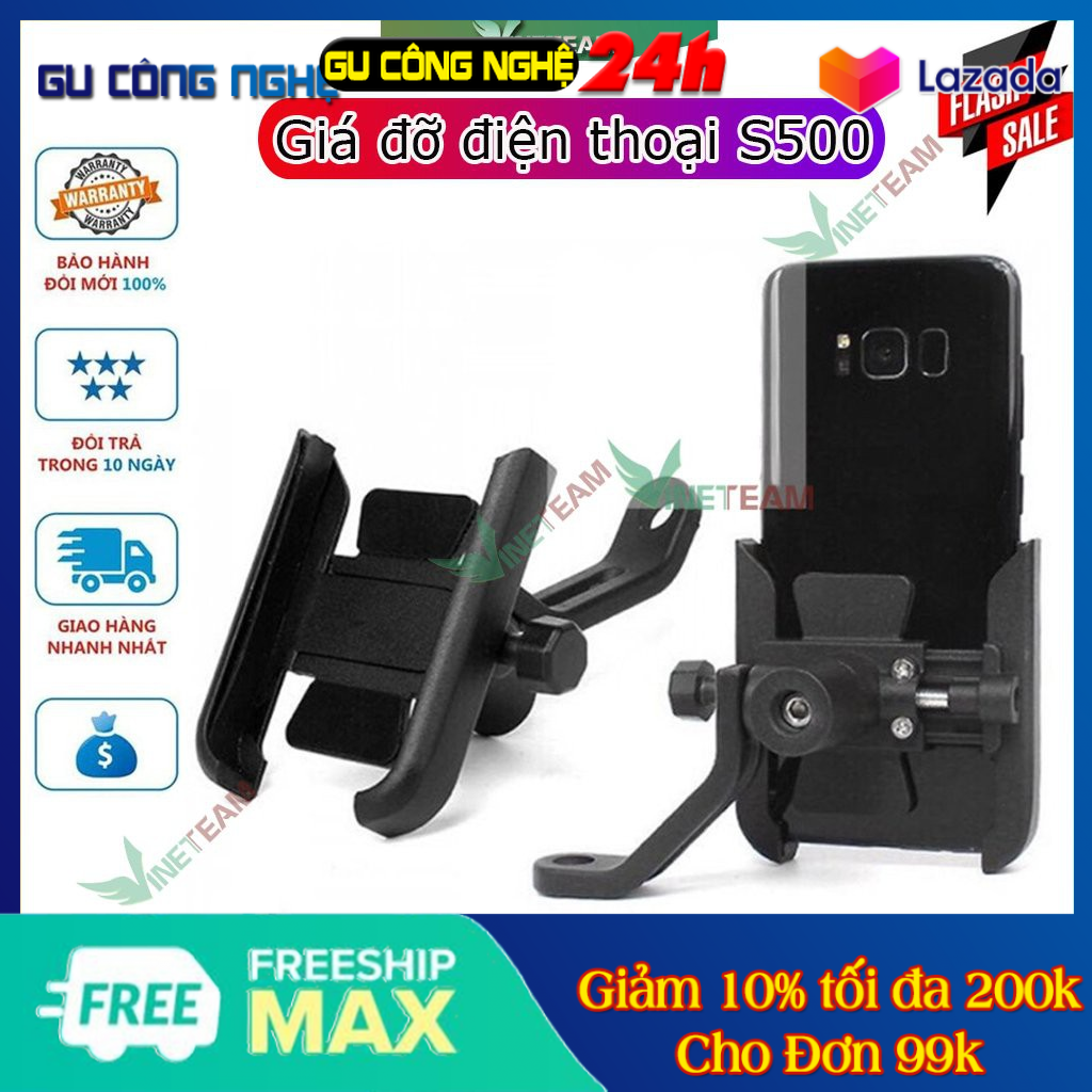 Giá Đỡ Điện Thoại Gắn Xe Máy Inox S500/Giá đỡ C2/giá đỡ 03-h2/giá đỡ a5 Chống Rung, Chống Cướp Cực Chắc Chắn