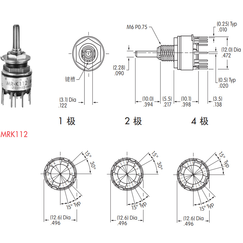 【New-store】 1pc Japan Band Rotary Switch MRK-112 MR-K112 CNC Controller Machine Tool Accessories tools Handwheel Switch