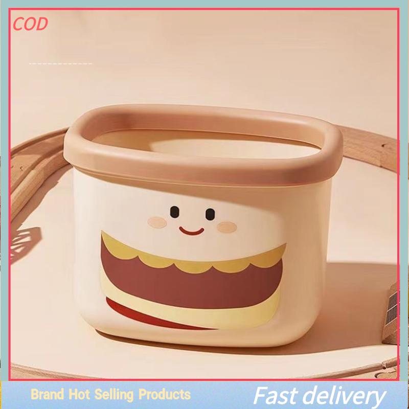 [COD]PkYeG💖💖💖 ถังขยะขนาดเล็ก2ชิ้นโต๊ะการ์ตูนถังขยะวัสดุ PP สำหรับใช้ในสำนักงานถังขยะรูปทรงน่ารักสำหรับตกแต่งห้องประหยัดพื้นที่ ราคา 50 บาท*ส่งฟรี