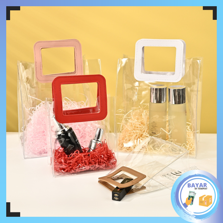 Bayar Di Tempat - Tas Kado Motif Polos — Goodie Bag Handle Serbaguna