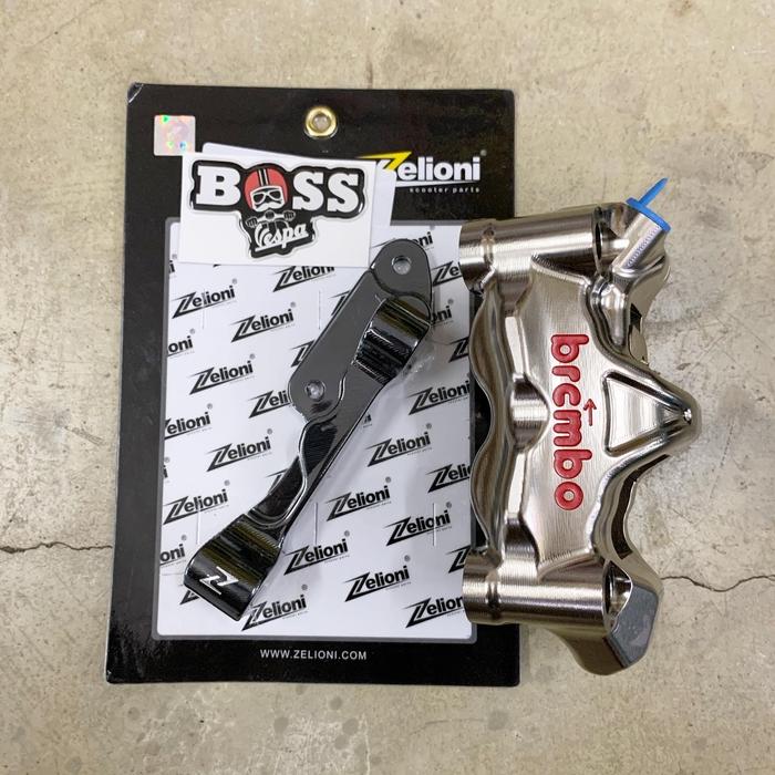 BREMBO GP4RX MONOBLOCK 100MM CHROME + BRACKET ZELIONI VESPA GTS GTV-Megavia Store Harga 25,849,000 rupiah*Gratis Ongkir