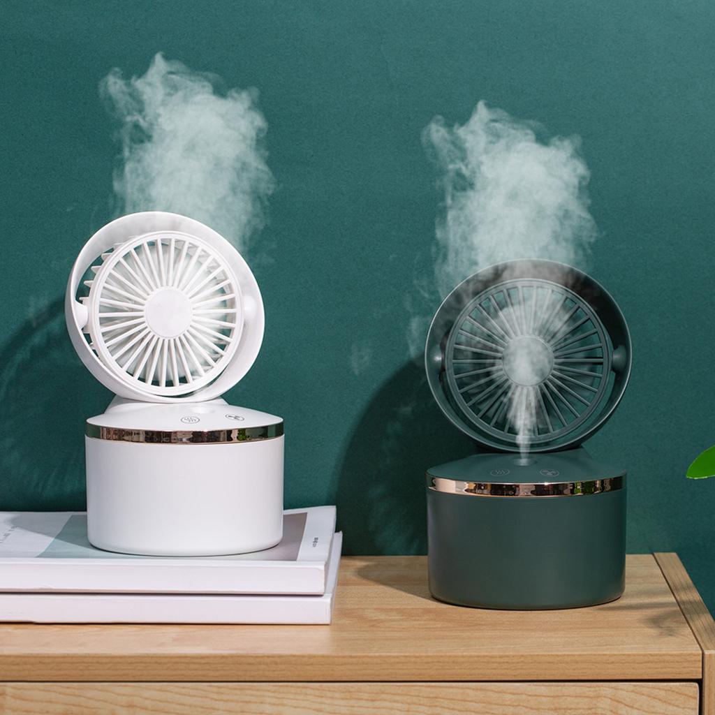 Quiet Electric USB Humidifier Summer Table Cooling Fan Humidify Cool Mist