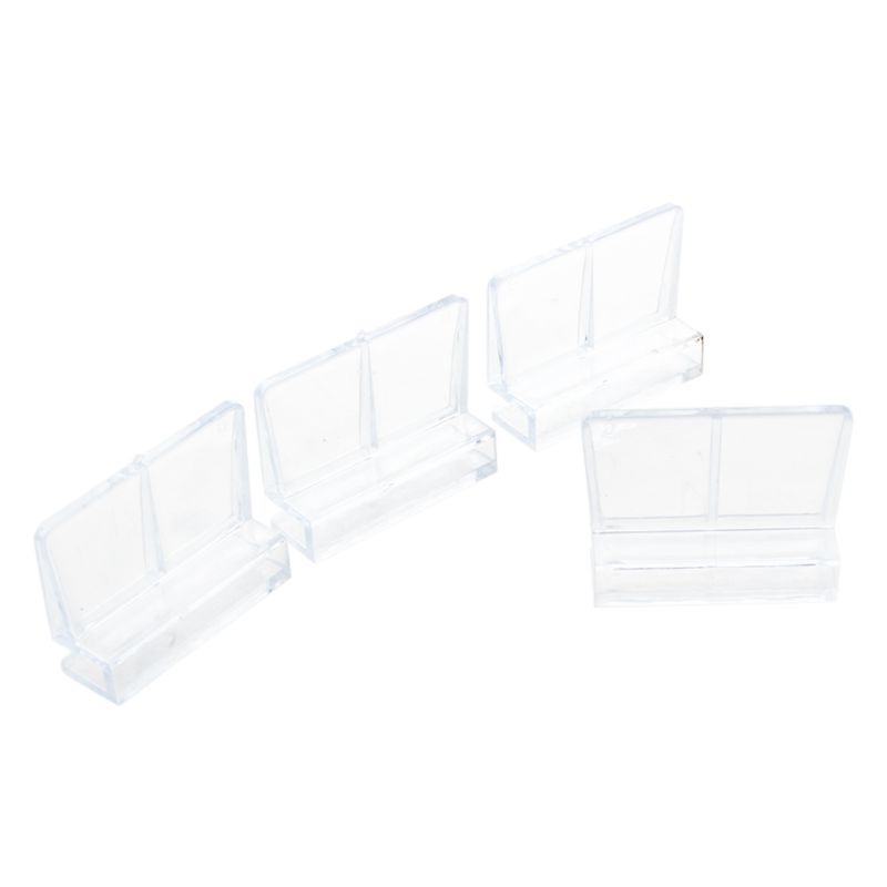 Aquarium Fish Tank Glass Cover Clip Support Holder, 6mm, 4-Pack