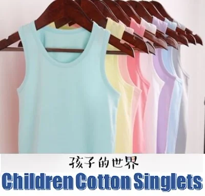 Kids Fashion Children Clothing Boys Girls Singlets Shirts
