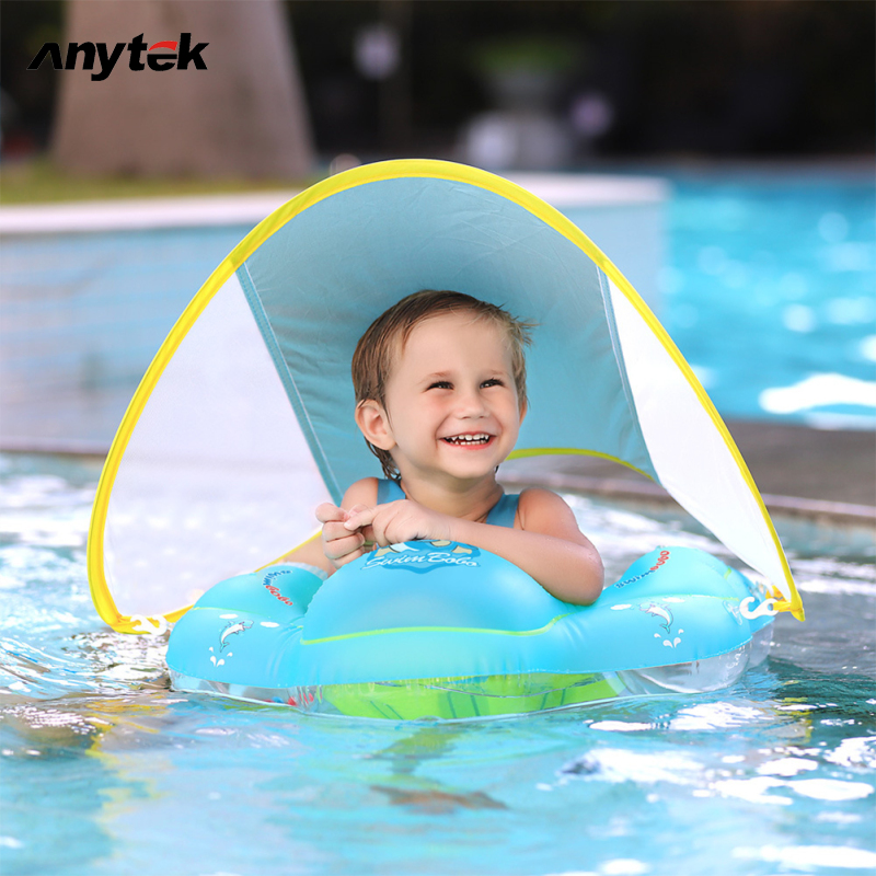 Baby Lie-on Swimming Ring Sunscreen Bathing Circle Inflatable Swimming Float Swim Pool Accessories ราคา 522 บาท*ส่งฟรี