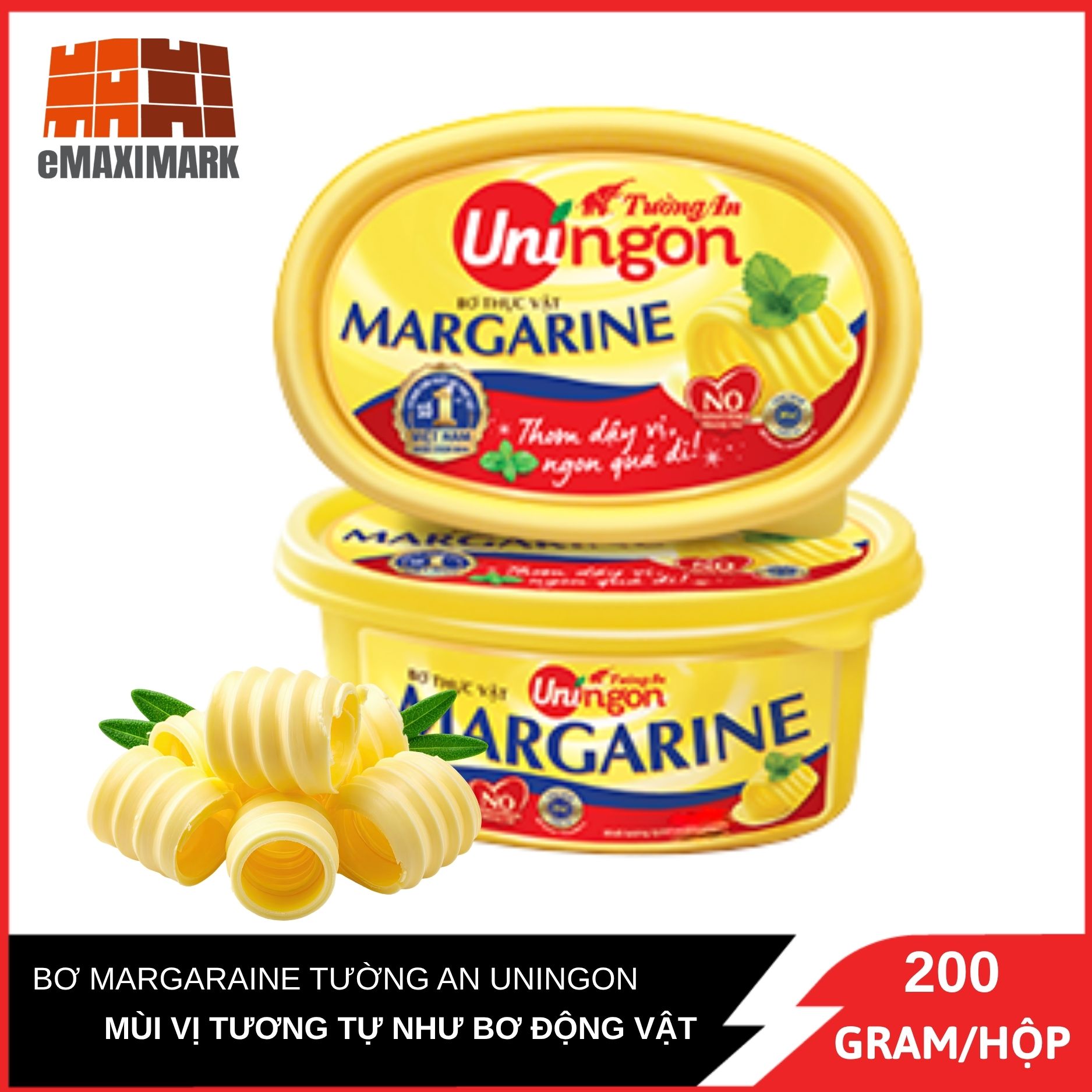 BƠ MARGARINE TƯỜNG AN UNINGON 200GR/HỘP