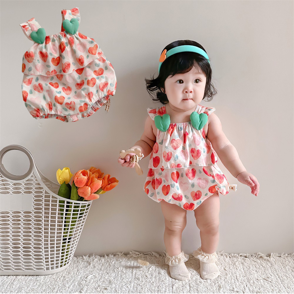 Bé quần áo mùa hè Quần Áo Nữ bé không tay Romper mùa hè onesie bodysuit Jumpsuit