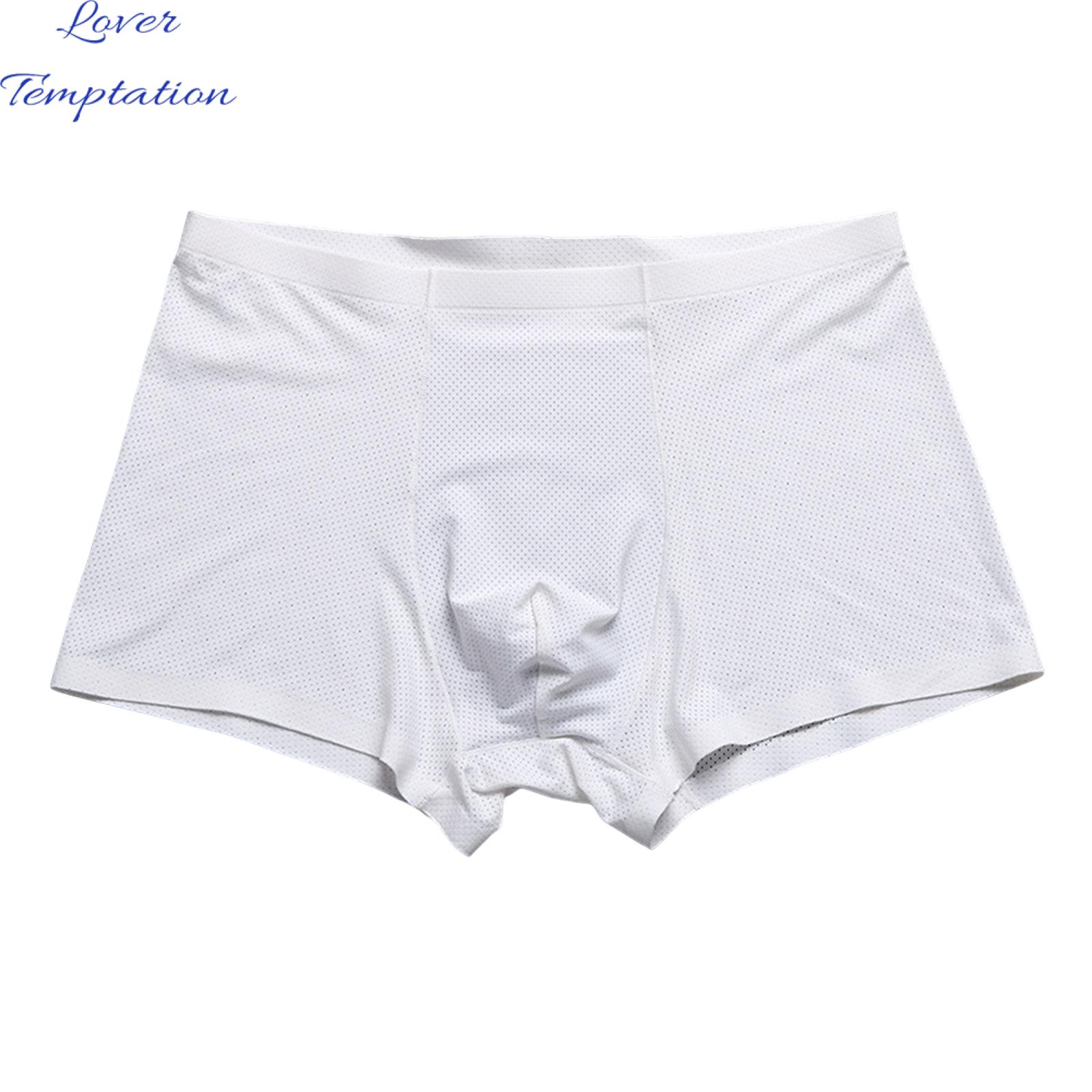 Lover® Men Boxer Underwear Solid Color Boxer Briefs Comfortable Men's Boxer Briefs Breathable U-convex Underwear for Daily Wear Mid-waist Elastic Design Solid Color Options