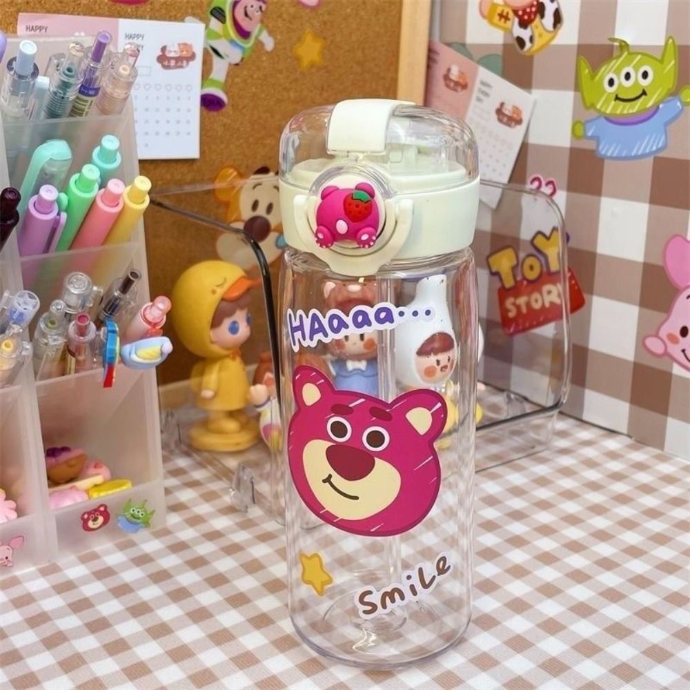 TEENIE WEENIE SPORTS Hoạt hình dễ thương Cốc có ống hút Miếng dán Sanrio Di động Cốc thể thao Chất lượng cao 400ml Chai nước - 3