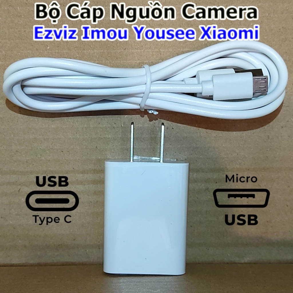 [HCM] - Bộ nguồn, dây USB 5V-1A 5V-2A micro Camera Ezviz C6N TY1 TY2 H6C HC2 C1C C1HC Imou C22 A22 A