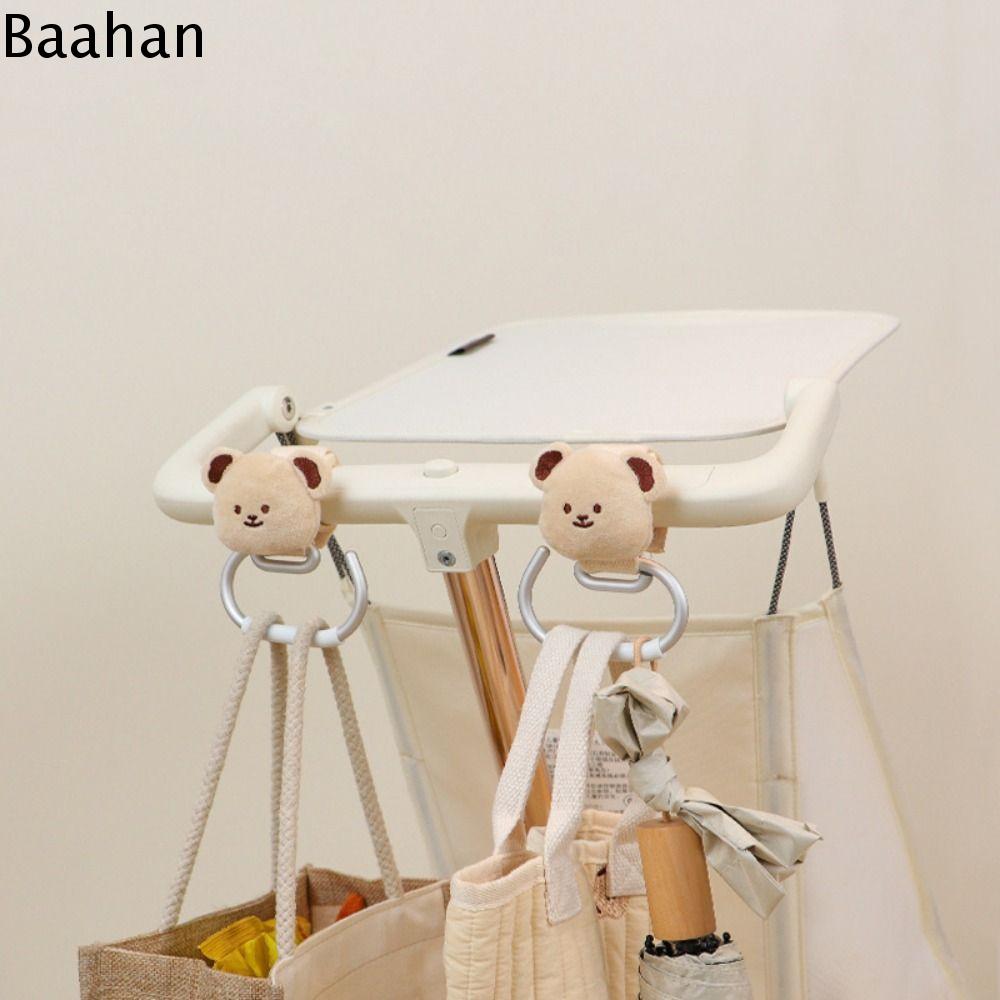 BAAHAN ที่จัดระเบียบรถเข็น ตะขอรถเข็นเด็กทารก ปรับได้ปรับได้ คลิปหนีบรถเข็นเด็ก คลิปตะขอแขวน ทนทานต่อการใช้งาน มัลติฟังก์ชั่ อุปกรณ์เสริมรถเข็นเด็ก ทารกทารกแรกเกิด