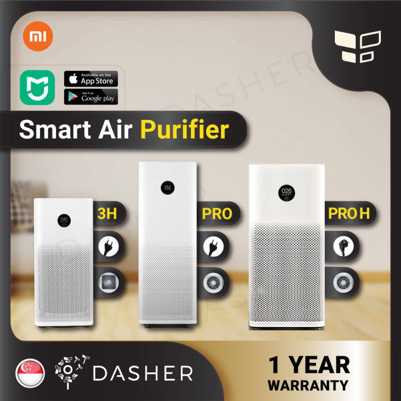 [ENGLISH] Xiaomi Smart Air Purifier Pro & Purifier 3H & Pro H ProH; Filter -Purifier  PRO Purifier 3H Mi Smart Home OLED Screen Display HEPA Filter with Local 2pin Plug Singapore