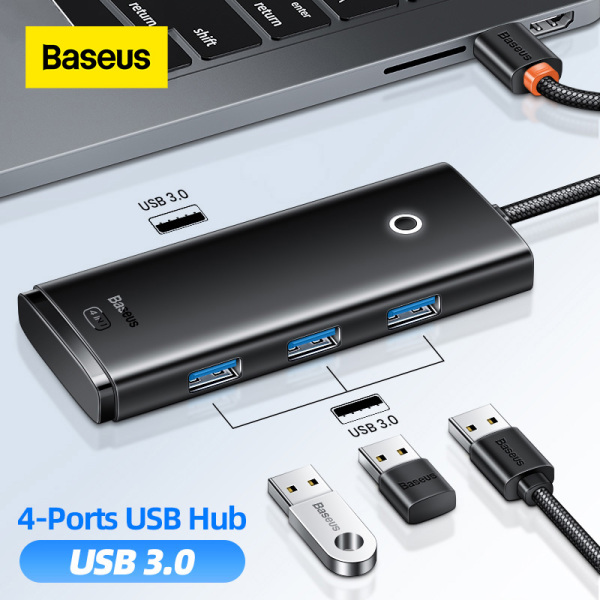 Baseus 4-IN-1 USB C HUB Adapter 4 USB 3.0 Port Type-C Adapter For Laptop Macbook USB Type C Splitter For Computer