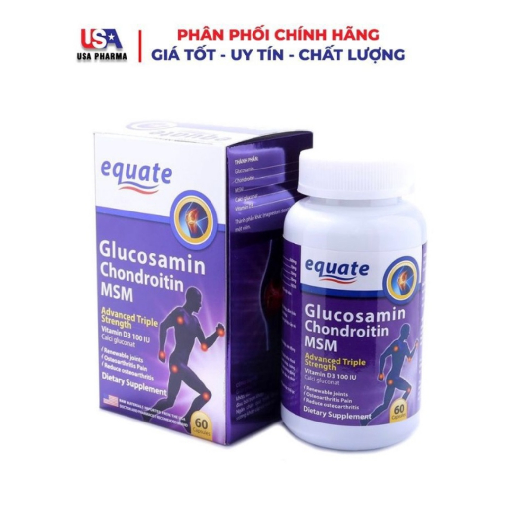 Viên xương khớp Equate Glucosamin giảm đau nhức mỏi, thoái hóa khớp - 60 viên