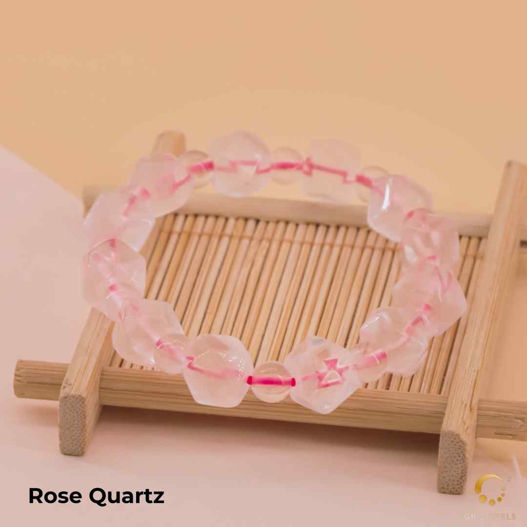 Rose Quartz Faceted Bracelet
