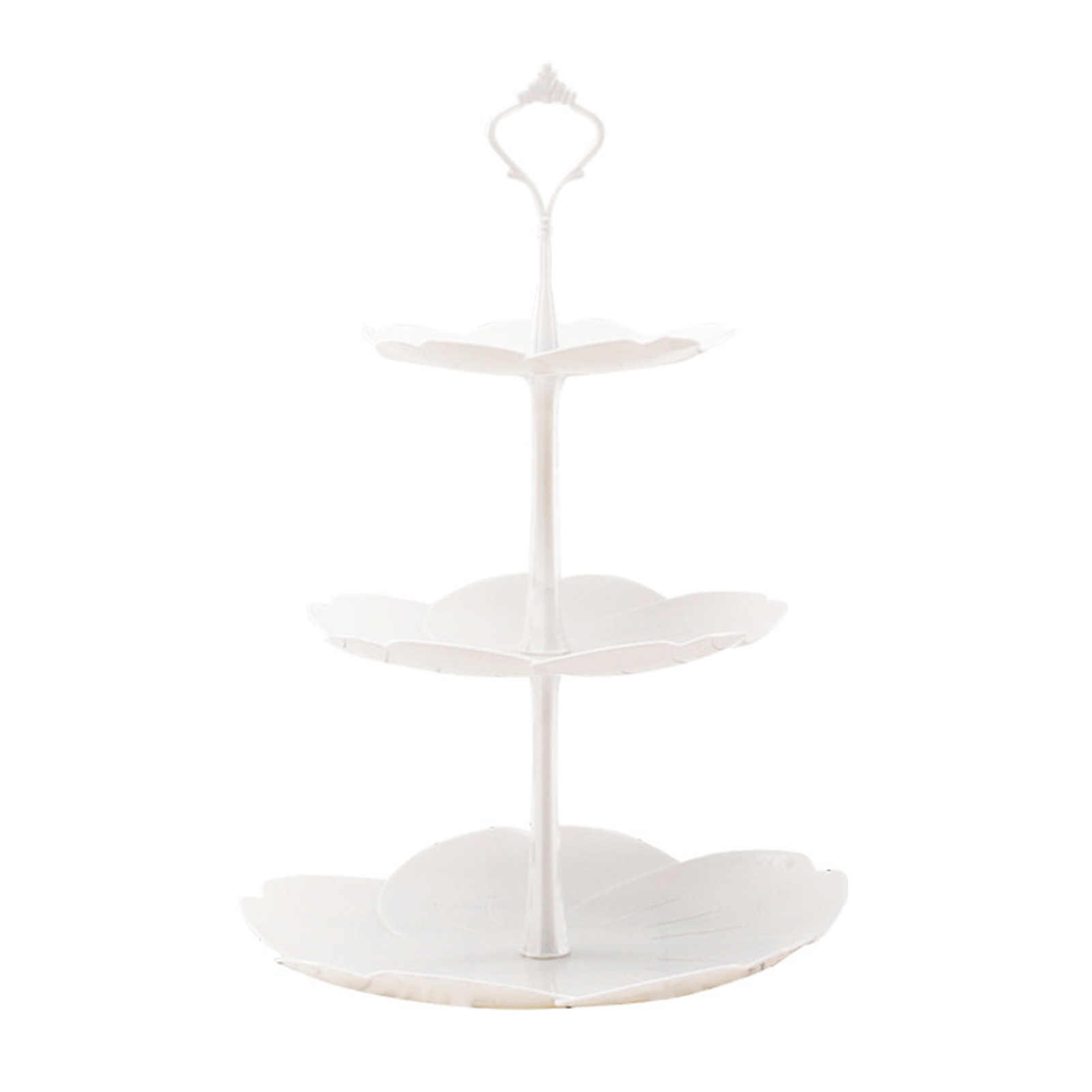 Trắng Nhựa 3 Tier Phục Vụ T-Đa Chức Năng Món Tráng Miệng & Uit Đứng Eleg Thiết Kế Cho bất cứ dịp nào (Vuông)