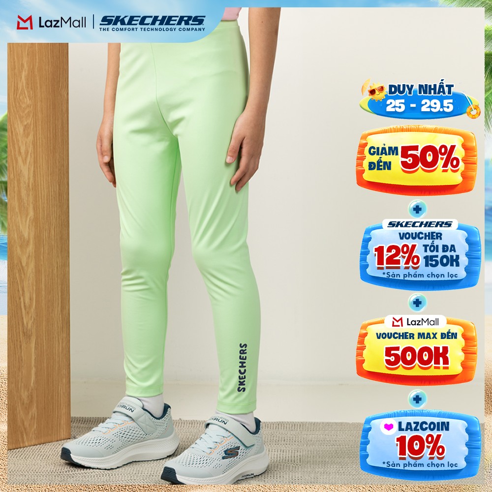 [Chỉ 25-29.5 - Voucher Skechers 15% + Voucher Lazada 18%] Quần Trẻ Em Skechers Urban Outdoor Leggings - SL325K277-013C
