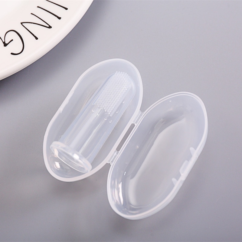 Sikat Gigi Bayi Finger Tooth Brush Pembersih mulut Silikon Jari Baby New Born Lidah Gusi Silicone Food Grade Newborn Lembut