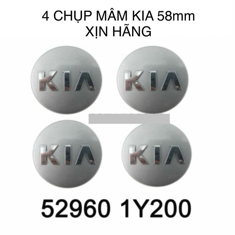 4 chụp mâm kia 58mm xịn 52960-1Y200 hàng xịn và giá rẻ