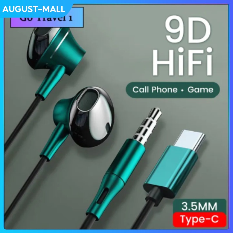 Loại C Trong Tai Tai nghe có dây 3.5Mm âm thanh nổi phổ quát âm thanh độ trung thực cao Thể Thao Âm Nhạc Chơi Game Earbud Handfree Tai Nghe Tai nghe kèm Micro Cho Xiaomi Huawei