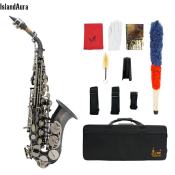 IslandAura Black Nickel Plated Soprano Sax with free gifts