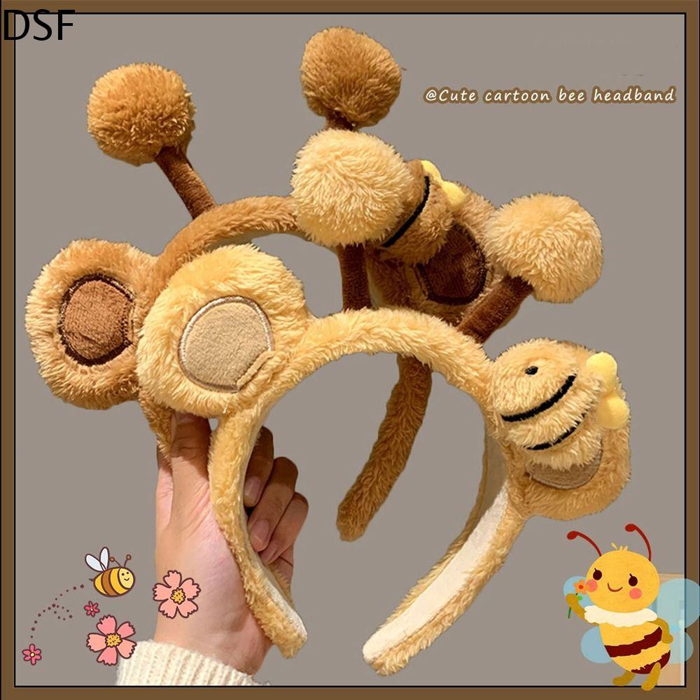 DSF Động vật Băng đô ong vải lông Băng đô rửa Phụ kiện đội đầu Băng Đô Vải lông dễ thương Quà Tặng Phụ kiện tóc Bờm tóc hoạt hình Nữ